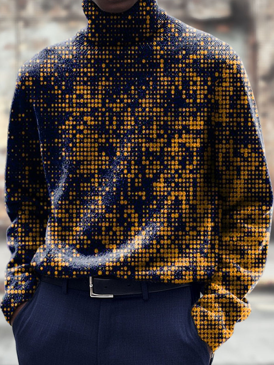 Vintage Art Print Casual Chic Pull Pull Homme