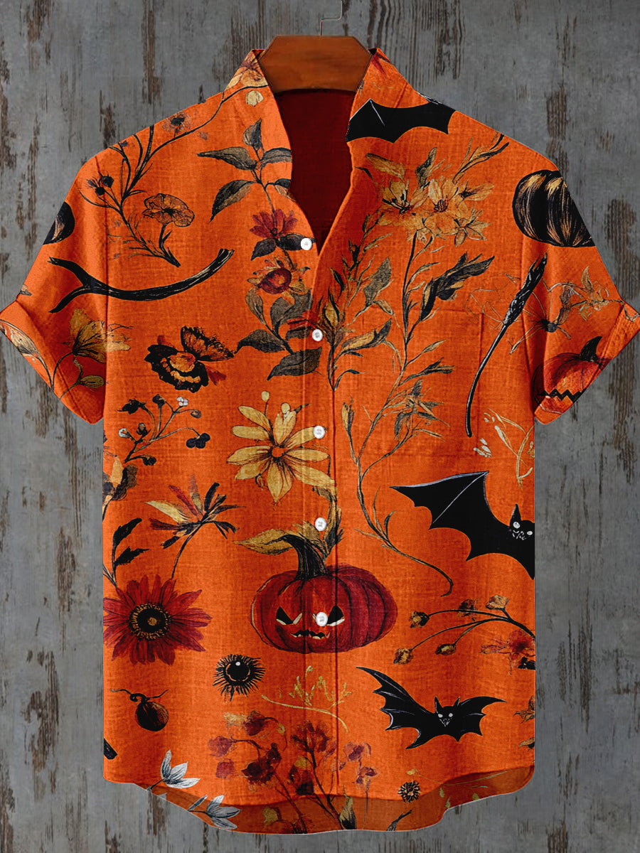 Chemise décontractée à imprimé graphique Halloween